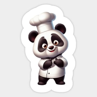 Panda cook illustration Sticker